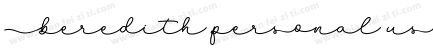 Beredith personal use font字体转换